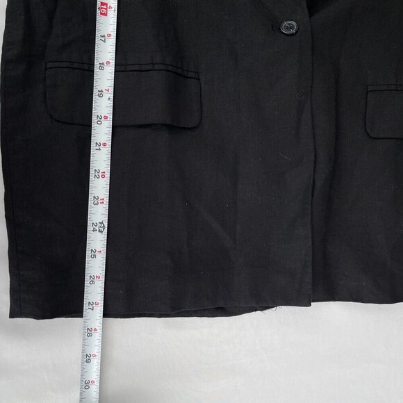 Treasure & Bond Single Breasted Blazer Jacket Black Linen Blend Oversized Size S - Picture 12 of 16